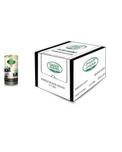 GF. WHOLE BLACK OLIVES TINS 12X350G     